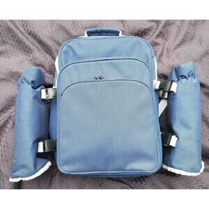 Picnic Plus Backpack Insulated Compartments Wine Bottle Holders Cutlery + More